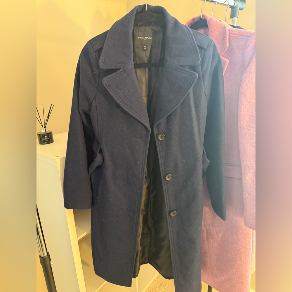 Excellent condition banana republic navy wool coat